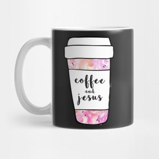 Coffee and Jesus Watercolor Mug Mug